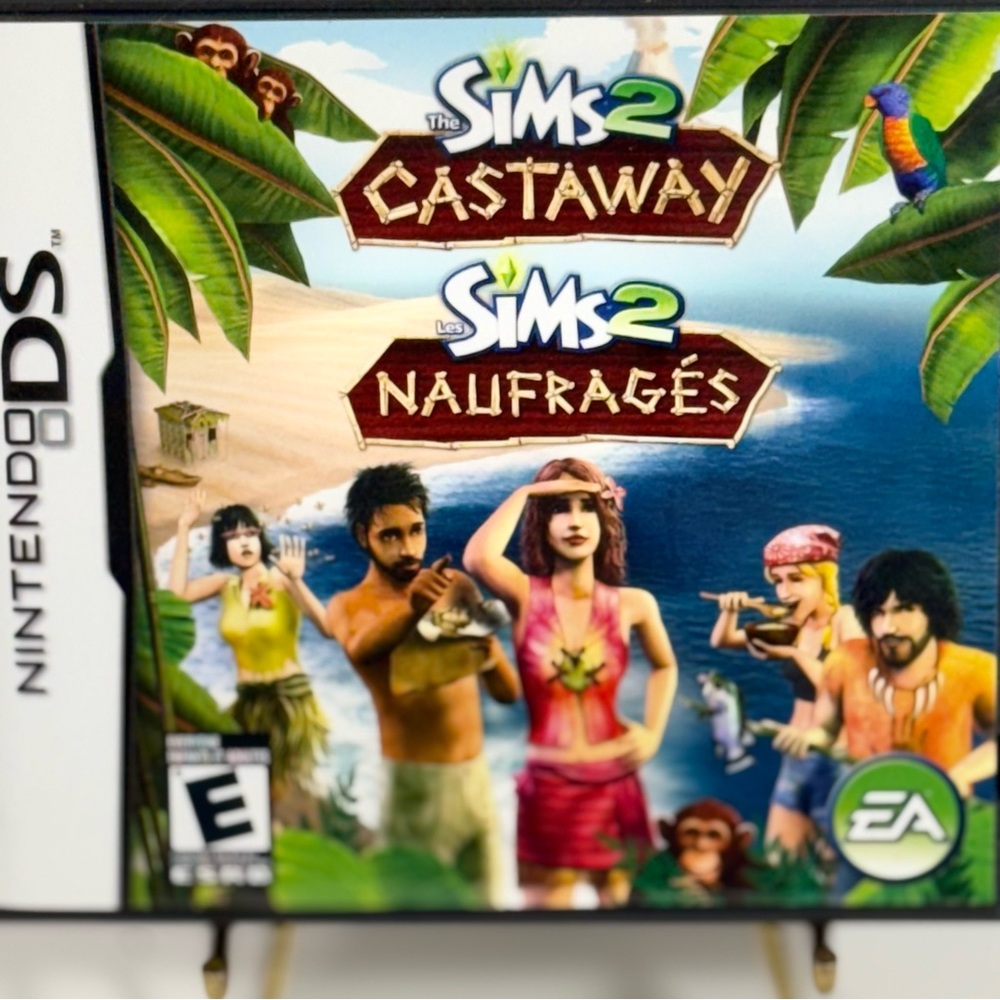Sims2 Castaway Nintendo DS Game Case Manual CIB Pre-Owned Travel Entertainment